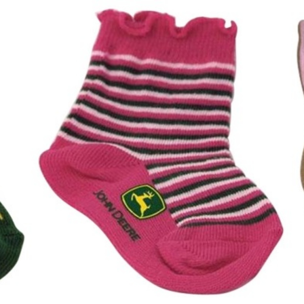 John Deere Girls  3 Pair Sock Bundle 12-24 months